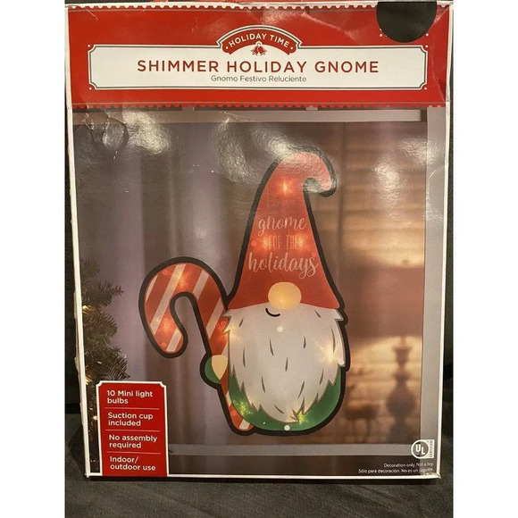 Window Shimmering Decoration - Gnome for Holidays - BRAND NEW -NEVER USED - Picture 5 of 6